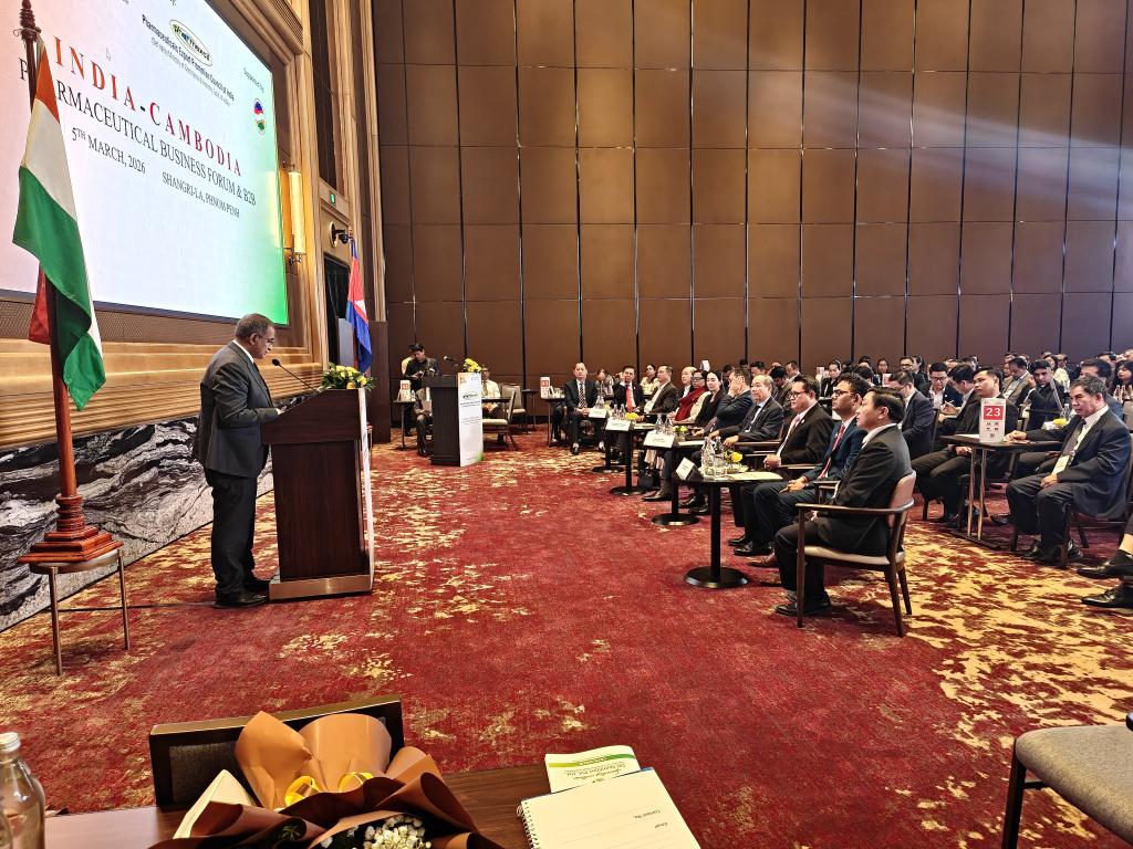 Mr. Raja Bhanu, Director General, Pharmexcil, during India - Cambodia Pharma Business Meet