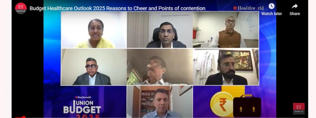 Mr. Namit Joshi Chairman Pharmexcil and others in Webinar organized by ET Healthworld with the top echelons of Pharma Industry