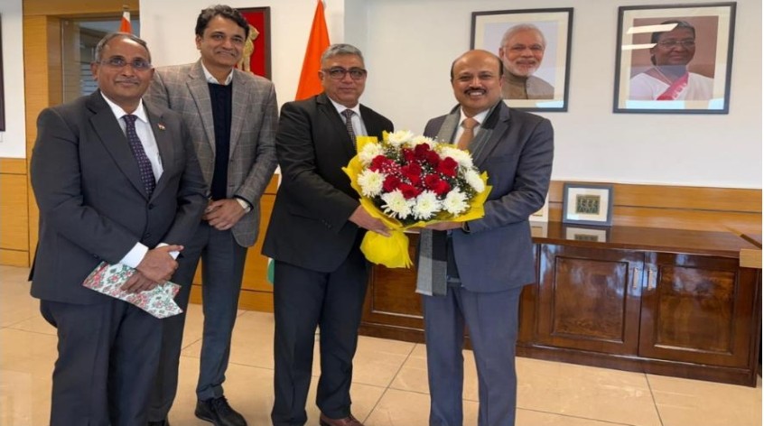 Mr Raja Bhanu, Director General, Mr Nipun Jain, CoA Member, Mr Namit Joshi, Chairman, Mr Rajesh Agarwal, IAS, Secretary, Department of Commerce, Ministry of Commerce & Industry