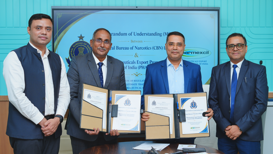 Signing of the Memorandum of Understanding (MoU) between Central Bureau of Narcotics and PHARMEXCIL on 24 August 2026