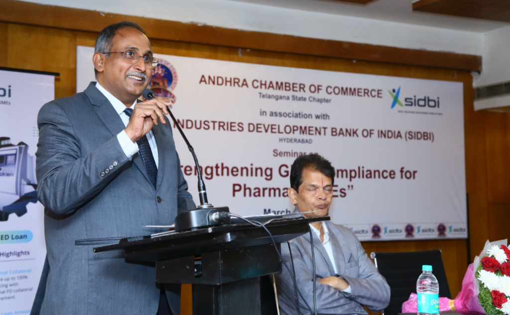 Mr Raja Bhanu, Director General, Pharmexcil attend as Chief Guest and delivered talk on Strengthening GMP Compliance for Pharma MSMEs